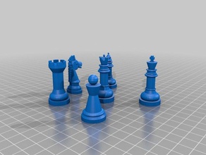 Schach-set 3d drucken 3d print model - Mito3D
