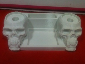 skullsupport rda cotton coils gadgets atomizer crane ecig ecigarette rebuildable vape stand station 3d print model - Mito3D