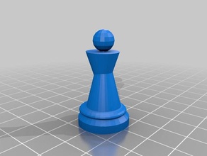 copy lesson chess pawn result 3d printing 3d print model - Mito3D