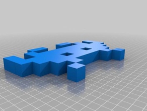space invader 3d printing 3d print model - Mito3D