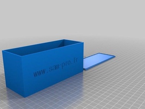 boite 2 partes recipientes personalizado 3d print model - Mito3D