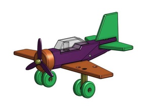 aerobatic plane modular construction toys 3d print model - Mito3D