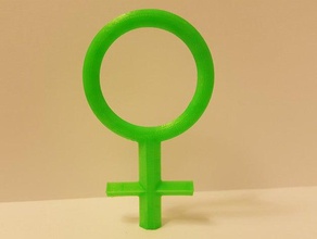 victorias simbolo di venere femmina segno i segni loghi croce 3d print model - Mito3D