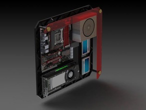 wall mount pc case awesomecad computer parts 3d print model - Mito3D
