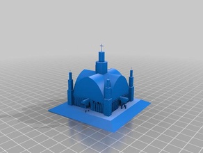 catedral de santana, em ponta grossa, pr interativo arte 3d print model - Mito3D