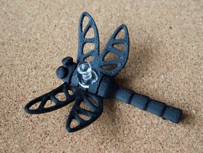 dragonfly push pin animals 3d print model - Mito3D