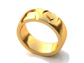 anello a cuore anelli braccialetto moda 3d print model - Mito3D