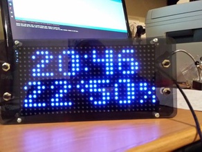 arduino based clock using 16x32 rgb led matrix electronics digital open source 3d print model - Mito3D