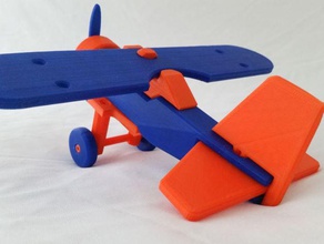 high wing airplane modular construction toys 3d print model - Mito3D