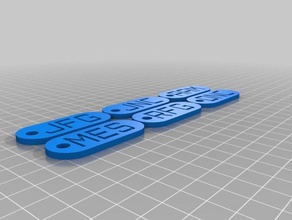 6th grade block 5th take 1 keychains customized 3d print model - Mito3D