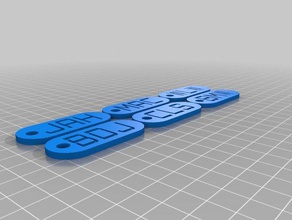 6th grade block 5th take 2 keychains customized 3d print model - Mito3D