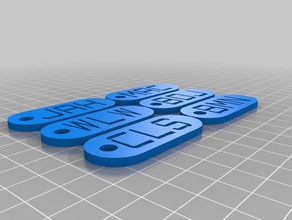6th grade block 5th take 21 keychains customized 3d print model - Mito3D