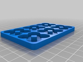 aa 8x4 battery tray organization customized 3d print model - Mito3D