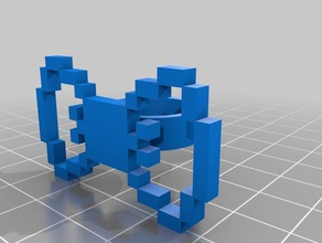 my customized pixel art ring bow 6 rings 3d print model - Mito3D