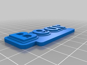 porter l'étiquette de porte-clés personnalisé 3d print model - Mito3D