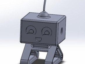 wittle wobot 3d impressão o cura bonito robô solidworks 3d print model - Mito3D