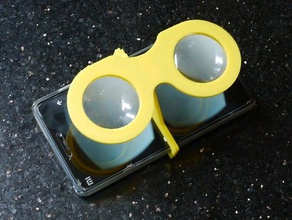 simple vr mount mobile phone 3dprintable goggles 3d print model - Mito3D