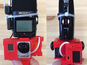 dual gopro 360&deg video-Feld-kit-Reporter Kamera 360 video ben kreimer buzzfeed open lab virtuelle Realität 3d print model - Mito3D