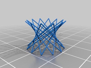 my customized hyperboloid mesh sculpture v2 continuous sculptures 3d print model - Mito3D