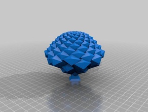 my customized parametric pinecone math art 3d print model - Mito3D