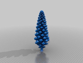 pinecone tall math art customized 3d print model - Mito3D