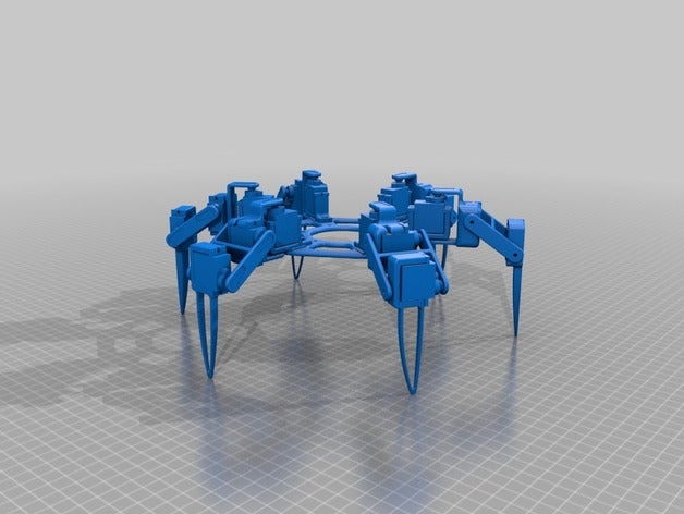 18 dof hexapod robótica 3D print model - Mito3D