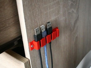 usb cables desk holder organization 3d print model - Mito3D