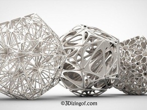 challenging complex volume-cells designs math art dizingof polyhedra 3d print model - Mito3D
