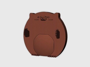 flat bear animals 3d print model - Mito3D