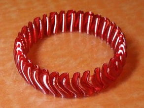 reversible wave bracelet bracelets 3d print model - Mito3D