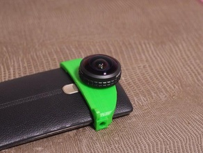 lg g4 fisheye lens holder camera smartphone 3d print model - Mito3D