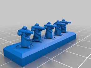 6mm escala genérica humanóide de infantaria camada base brinquedos jogos 3d print model - Mito3D
