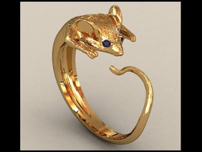 mouse ring rings 3d 3d print model - Mito3D