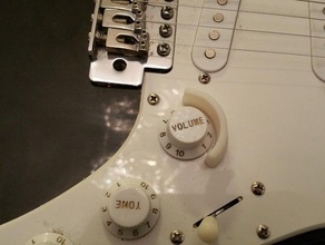 guitarra pot de volume botão guarda a música do 3d print model - Mito3D
