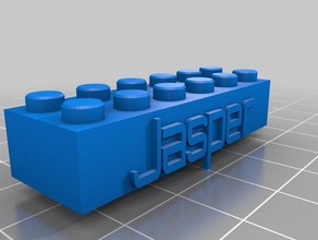 my customized lego block necklacekeychain construction toys 3d print model - Mito3D