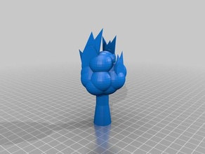 flaming arbre 3d l'impression 3d print model - Mito3D