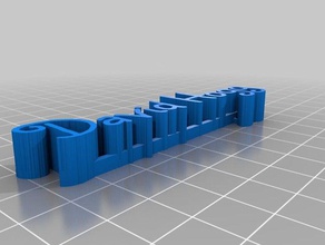 david hogg 3d name plate sculptures customized 3d print model - Mito3D