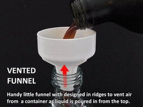 vented funnel household air airflow bathroom compartment design easy funnels garage handy hobby kitchen liquid organisation organization practical print simple small solution transfer water workshop 3d print model - Mito3D