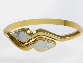 Schlange ring Ringe 3d print model - Mito3D