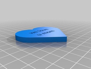 il mio messaggio personalizzato cuore i segni loghi 3d print model - Mito3D