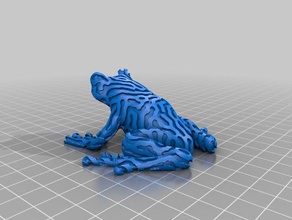 2-colore rana di albero riparato sculture 3d print model - Mito3D