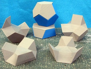 deux polyèdres un vertex set les mathématiques art openscad 3d print model - Mito3D
