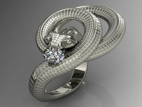orm ringbague serpent rings 3d print model - Mito3D
