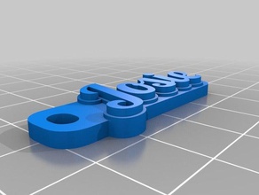 josie tag keychains customized 3d print model - Mito3D