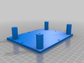 my customized base 4 posts parts 3d print model - Mito3D