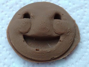 happy face chocolate food drink mould 3d print model - Mito3D