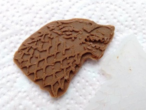 house stark sigil chocolate food drink mould game thrones 3d print model - Mito3D