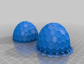 buckyball easter-egg zu unterstützen Kunst 3d print model - Mito3D