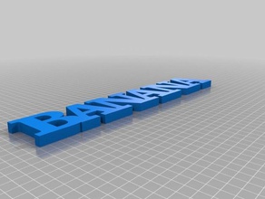 banana text signs logos customized 3d print model - Mito3D