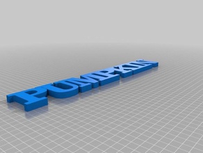 pumpkin text signs logos customized 3d print model - Mito3D